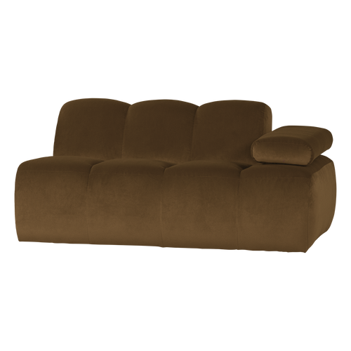 WOOOD 1,5-zits bank arm rechts Mojo - Velvet - Honinggeel - 74x164x97