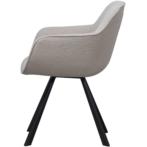 WOOOD eetkamerstoel Juno - Boucle - Zand - 79x58x58 - vtwonen shop