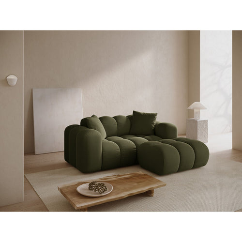 Cosmopolitan Design - Poef Treno flueel groente - 70x90x42cm