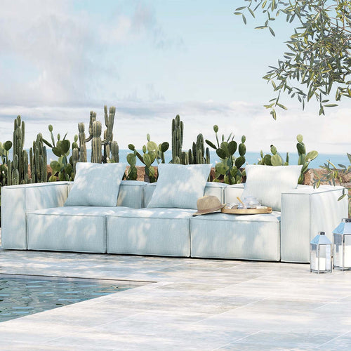 Kare Design Tuinsofa Korali Beach 3-Zits blauw - vtwonen shop