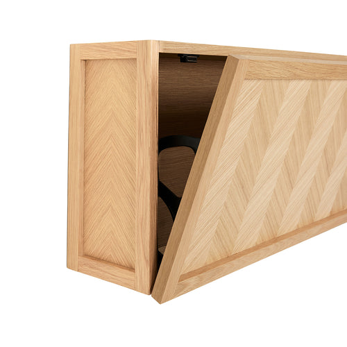Hübsch schoenenkast Herringbone - mdf/eikenfineer/eikenhout - 100x25xh40cm
