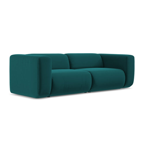 LaMiaSofa 3-zits bank Bari - velours - marien - 228x89x70