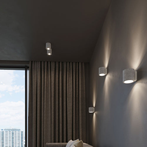 Sollux Lighting Plafondlamp ORBIS beton - 10x10x10cm