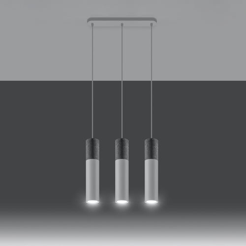 Sollux Lighting Hanglamp BORGIO 3L wit - 45x6x90cm