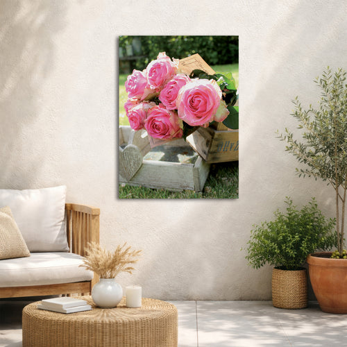 Art for the Home Buitencanvas - Romantische Rozen - 70x50cm