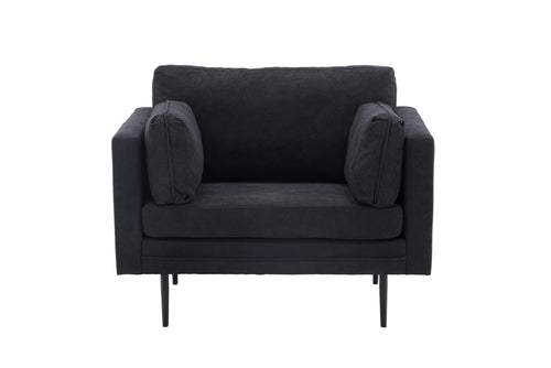 Rebellenclub fauteuil ioane - zwart linnen - vtwonen shop