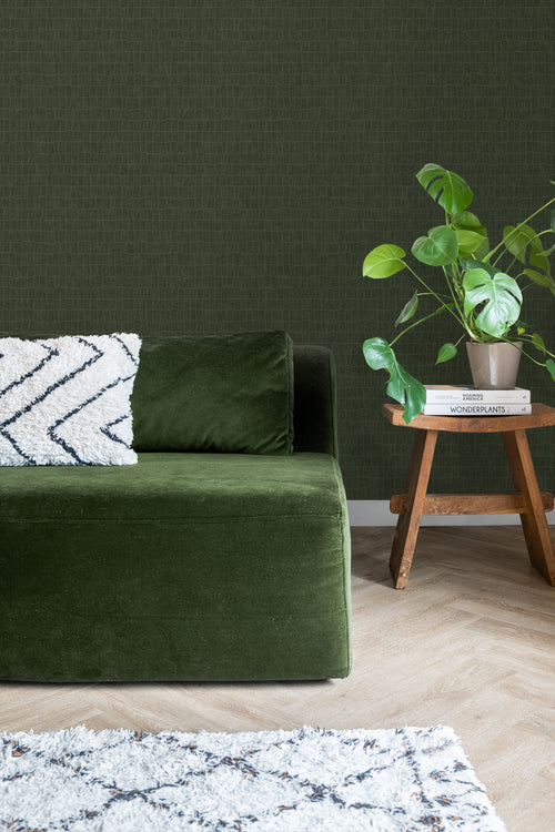 ESTAhome behang krokodillenhuid vergrijsd olijfgroen - 53 cm x 10.05 m - 139187