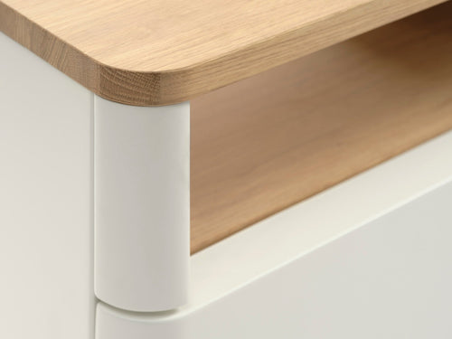 Rebellenclub TV-meubel Lorne - meubel- Wit met Eiken Blad en Poten - vtwonen shop