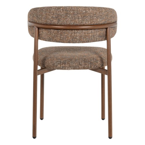 WOOOD eetkamerstoel Kelu - Wollig - Bruin Melange - Set Van 2 - 80x45x58