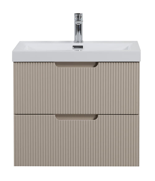 Badplaats Badkamermeubel Set Thermis 60 cm – Beige – Badmeubel met Wastafel
