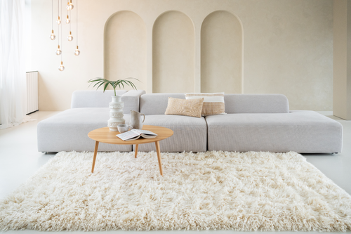 Vloerkleed MOMO Rugs Snow White Plain Ivory 170x240 cm