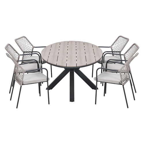 Garden Impressions Tuinset Ross 7-delig - Tulli tuintafel ovaal 220x115 cm