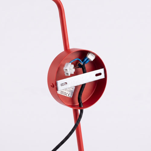 Sollux Lighting Wandlamp NOX 1 rood met schakelaar - 14x61x30cm