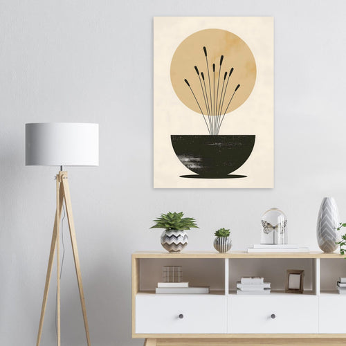 Artfulprints Poster met Lijst Boho – Sun bowl   - 30x40 cm - Meerkleurig