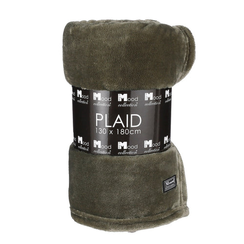 In The Mood Collection Famke Fleece Plaid - L180 x B130 cm - Donkergroen