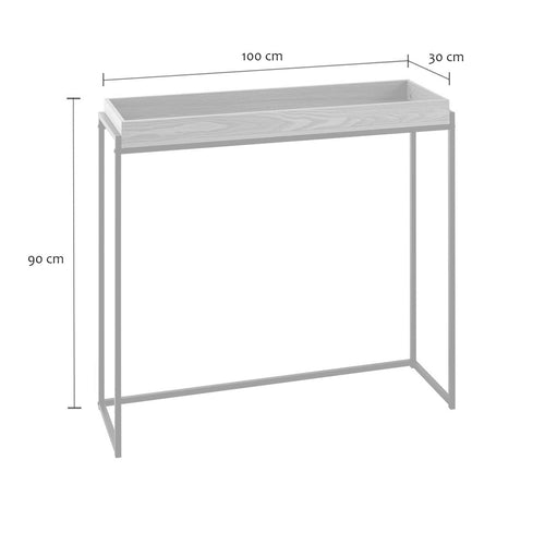 Calicosy - JESSIE Design haltafel - Licht hout - 30x100x90 cm