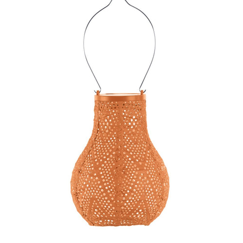 Lumiz solar lampion - ikat bulb - 16 cm - oranje