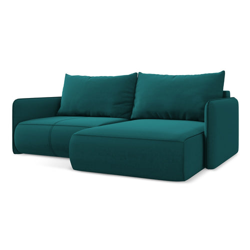 LaMiaSofa hoekbank rechts Palermo - velours - marien - 207x148x86