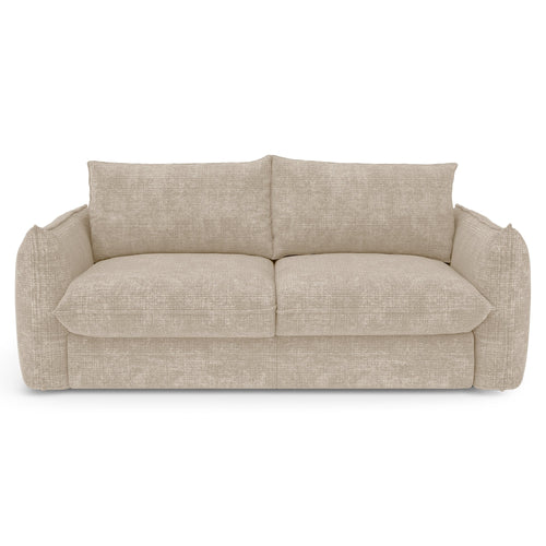 Premium Interiors - Express-slaapbank ICON - gewaafd fluweel beige 208cm