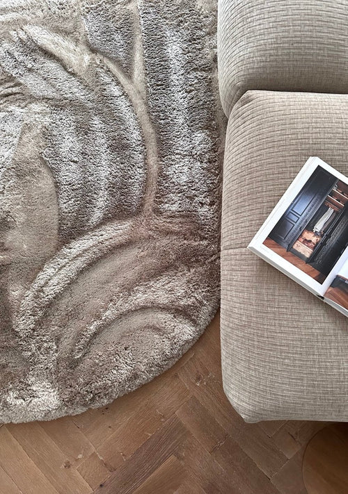 Organisch hoogpolig vloerkleed Odelia stone - Interieur05 - 150 x 80 cm - vtwonen shop