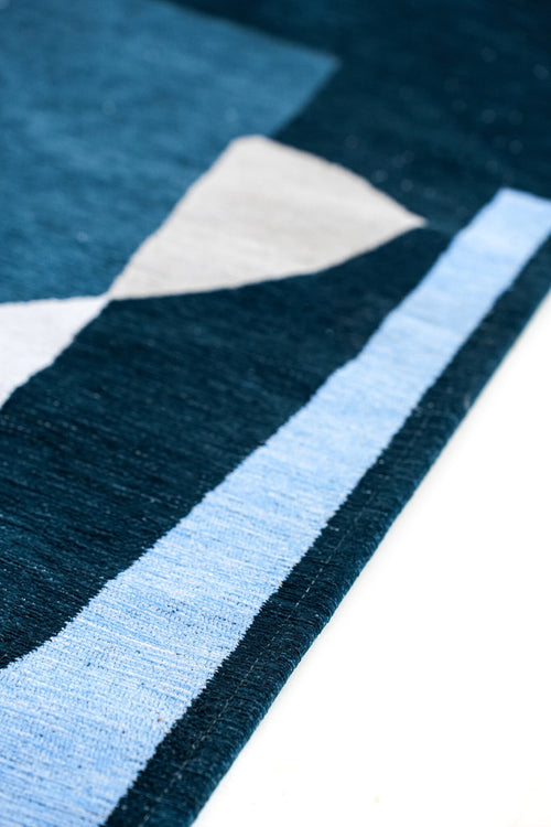 Remix vloerkleed 9369 White/Blue - Blauw - 140 x 200 cm