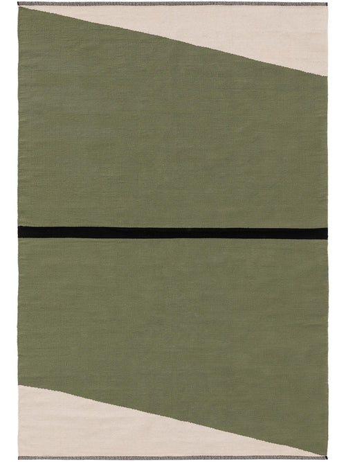benuta katoenen vloerkleed Lenny - groen - 200x300 cm