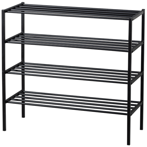 WOOOD schoenenrek Ferro - Metaal - Zwart - 80x85x35 - vtwonen shop