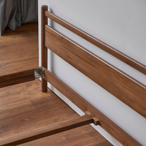 Tikamoon Teakhouten bed Taku teak 190 x 214 - Bruin - vtwonen shop