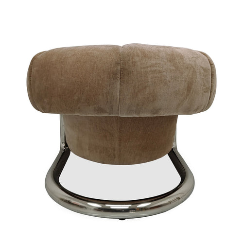 DÉJA Living Fauteuil Leka - Beige/Chrome Stof - 98x96x79cm - vtwonen shop