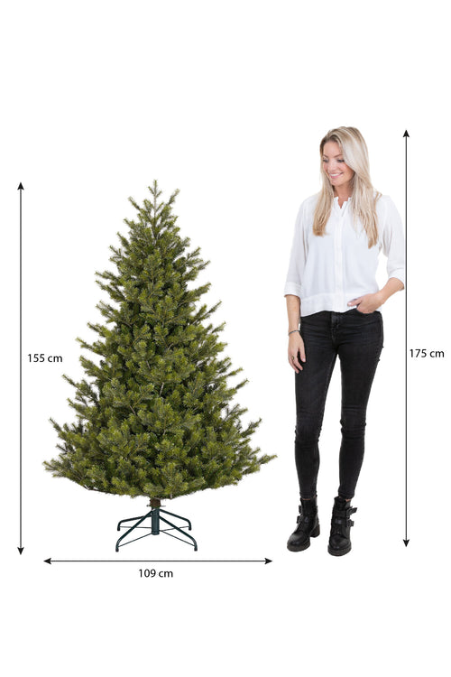 Black Box Trees Clive Kunstkerstboom - Kunst Kerstboom H155 x Ø109 cm - Groen