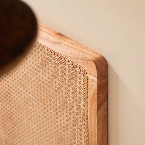 Tikamoon Hoofdbord van gevlochten rotan 90 cm - Naturel - vtwonen shop