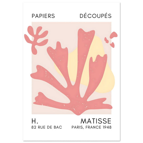 Artfulprints Poster Matisse – Abstract bloom taupe   - 70x100 cm - Taupe