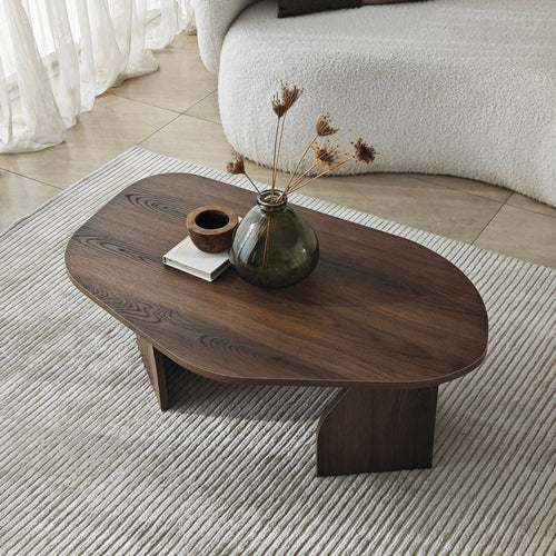 Calicosy - ROCK Salontafel met brede poten - Steen - 60x100x35 cm