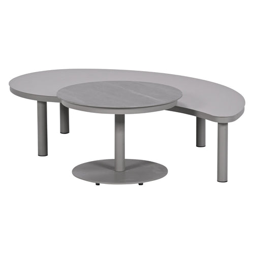 Garden Impressions Zante loungetafels set van 2 - taupe - cantostone Napoli sand