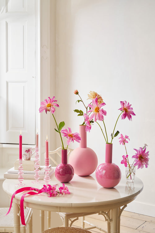 Pip Studio - Bloemenvaas - Donker Roze - Metaal - 19x33cm