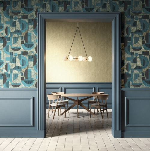 Masureel behang met structuur geel - 53 cm x 10.05 m - 630073