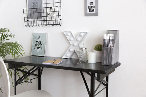 MaximaVida inklapbare picknicktafel Berlijn 120 x 50 cm zwart - FSC hout - vtwonen shop