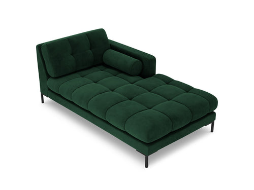 Cosmopolitan Design rechter chaise longue Bali flueel, flessengroen - 185x102x75cm