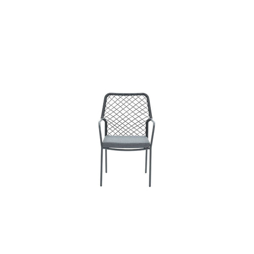 Dido dining fauteuil - carbon black - rope zwart  - mystic grey
