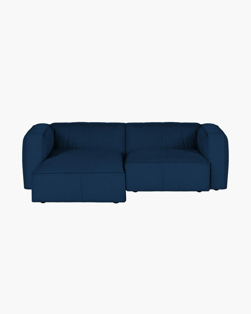 noo.ma Lobi 3‑zits hoekbank Storm Blue Corduroy - links, 243x120x73,5 cm