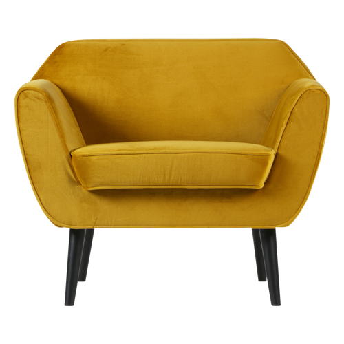 WOOOD fauteuil Rocco - Velvet - Oker - 75x92x81