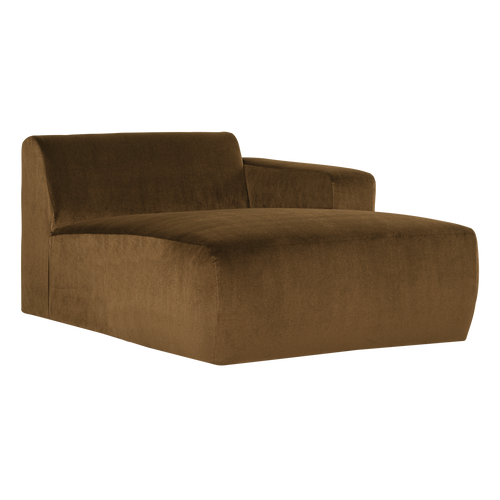 WOOOD chaise longue bank rechts Mojo Base - Velvet - H.geel - 74x112x162