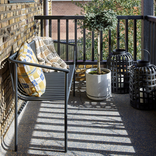 Hübsch lantaarns Grid - bamboe/glas - ø35xh54, ø41xh58cm - vtwonen shop