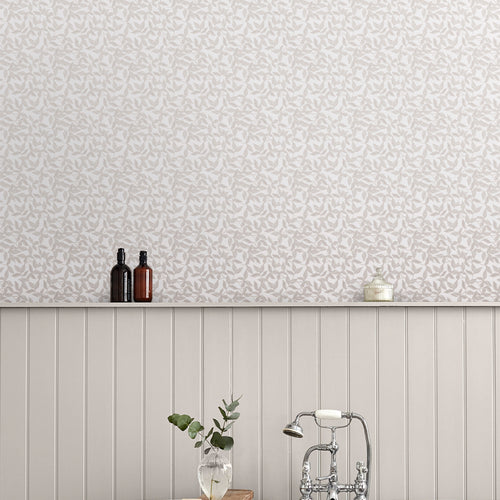 Laura Ashley Erwood Behang - Planten - 10mx52cm - Grijs