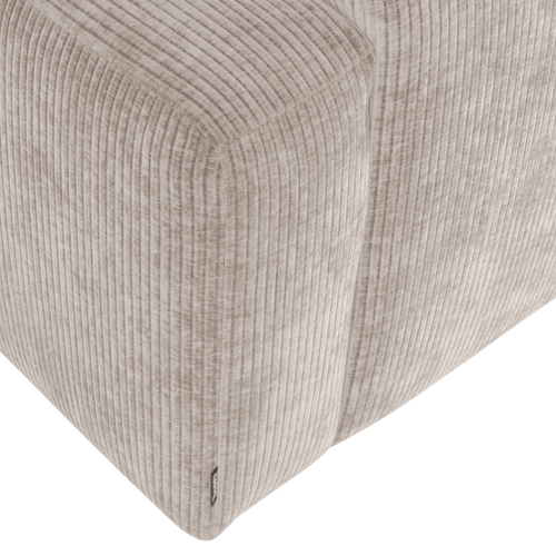 WOOOD 1-zits bank arm rechts Mojo Base - Ribstof - Ecru - 74x105x97