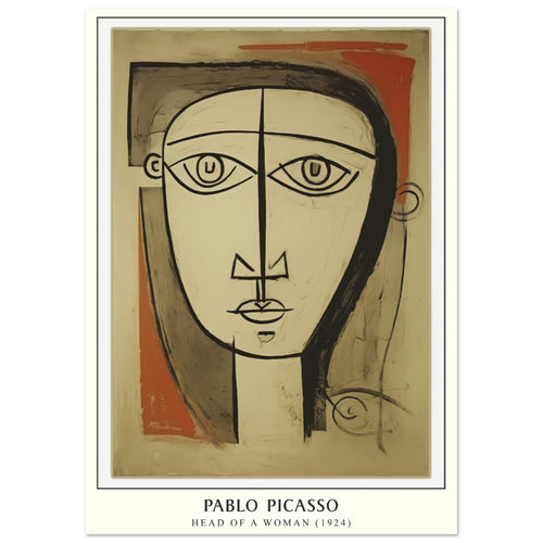 Artfulprints  Pablo Picasso - Head of a woman   poster A4 21x29.7 cm - vtwonen shop