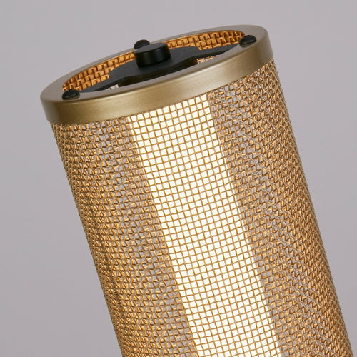 Searchlight Thread LED tafellamp, goudkleurig gaas en matzwart
