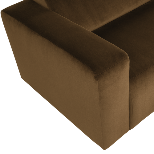 WOOOD 1,5-zits bank arm links Mojo Base - Velvet - Honinggeel - 74x145x97
