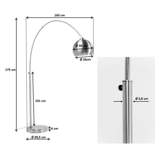 Kare Design Vloerlamp Lounge 175cm beige