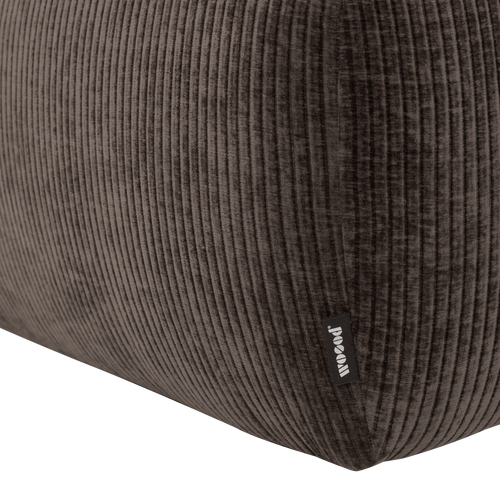 WOOOD poef Mojo Base - Ribstof - Bruin - 45x84x64